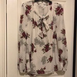 NWT Jaclyn Smith Collection Plus LS Top